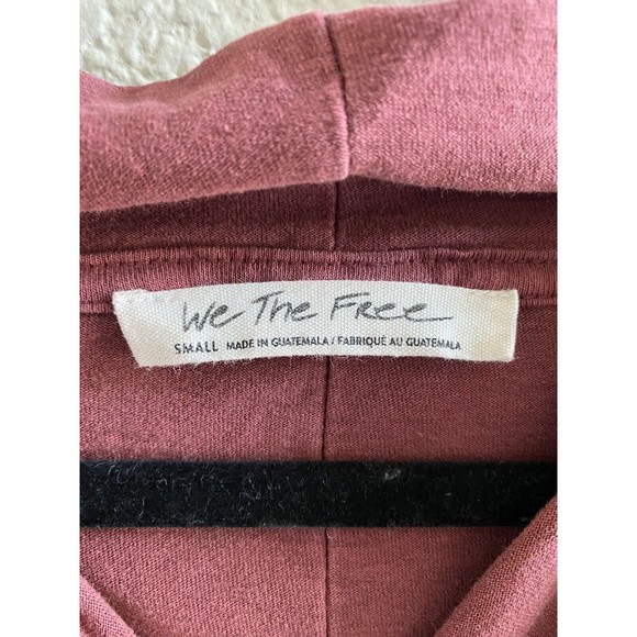 Free People Don't You Want Me Wine Cowl Neck Tunic Side Slit Oversized Small Red - Picture 8 of 12